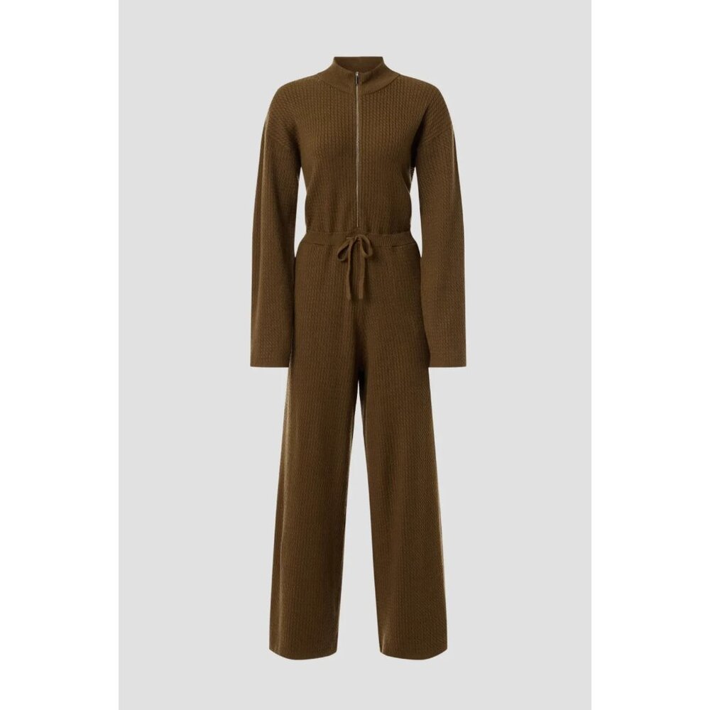 WeWoreWhat Relaxed Sweater Knit Green Jumpsuit Size S - Picture 10 of 16